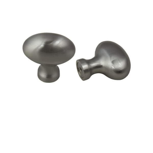 Crown 1-5/8" Football Cabinet Knob Satin Nickel Finish CHK83991SN - main